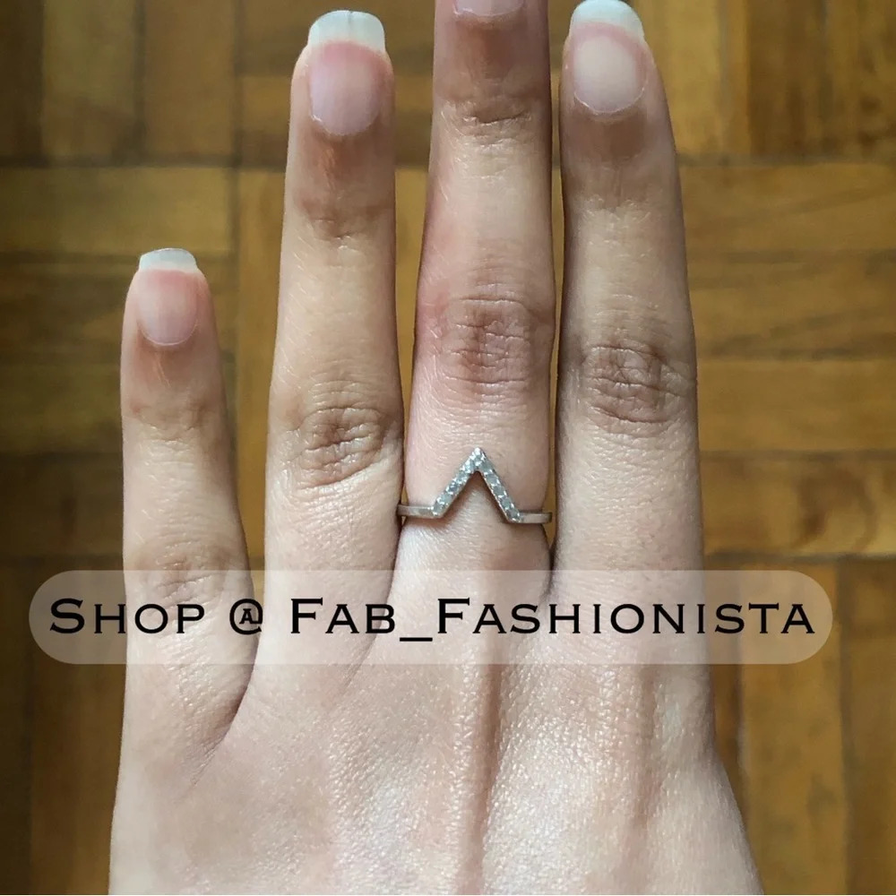 Diamond Enhancer Ring Round Cut V Stackable Size 5 - image 4